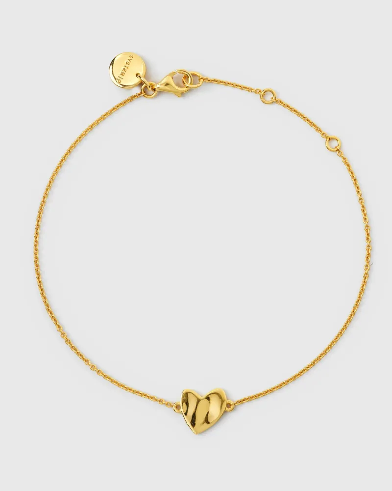Armband Syster P Friends Heart Guld