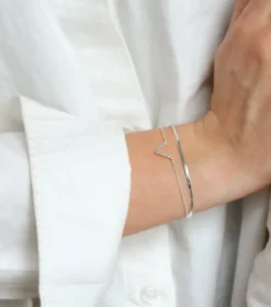 Armband Syster P Herringbone Silver