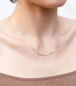 Halsband Syster P Herringbone Silver