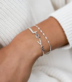 Armband Syster P Herringbone Twisted Silver