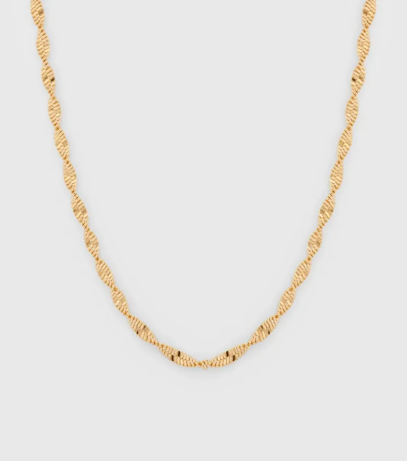 Halsband Syster P Herringbone Twisted Guld