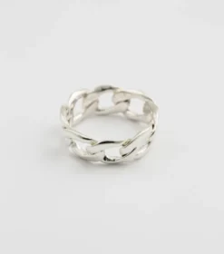 Ringar Syster P Links Curb Chain Ring Silver