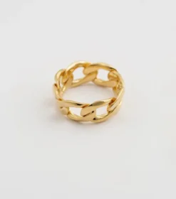 Ringar Syster P Links Curb Chain Ring Guld