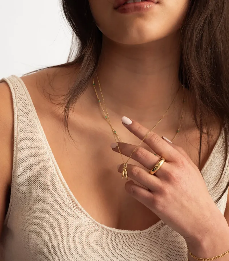 Halsband Syster P Melinda Double Petal Guld