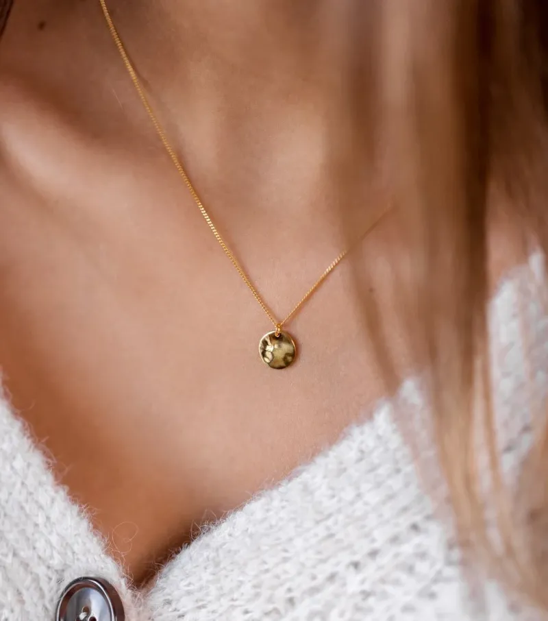 Halsband Syster P Minimalistica Hamrad Guld