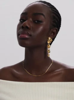 Örhängen Syster P Moulded Long Single Earring Gold EG1276