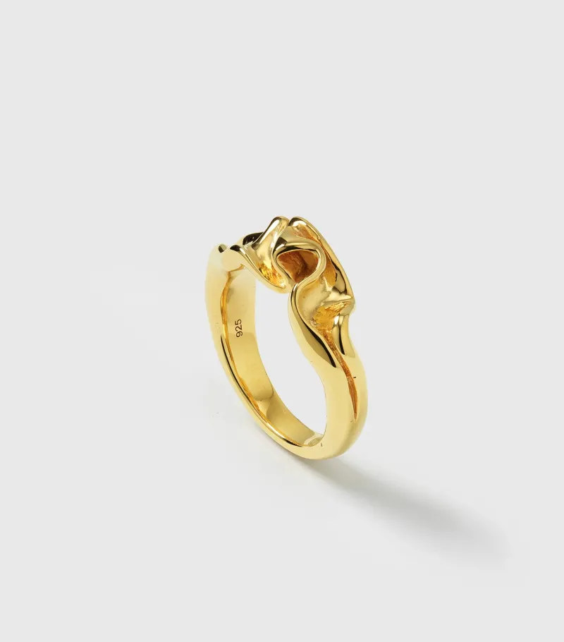Ringar Syster P Moulded Narrow Ring Gold