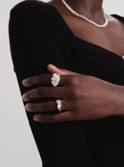Ringar Syster P Moulded Narrow Ring Silver