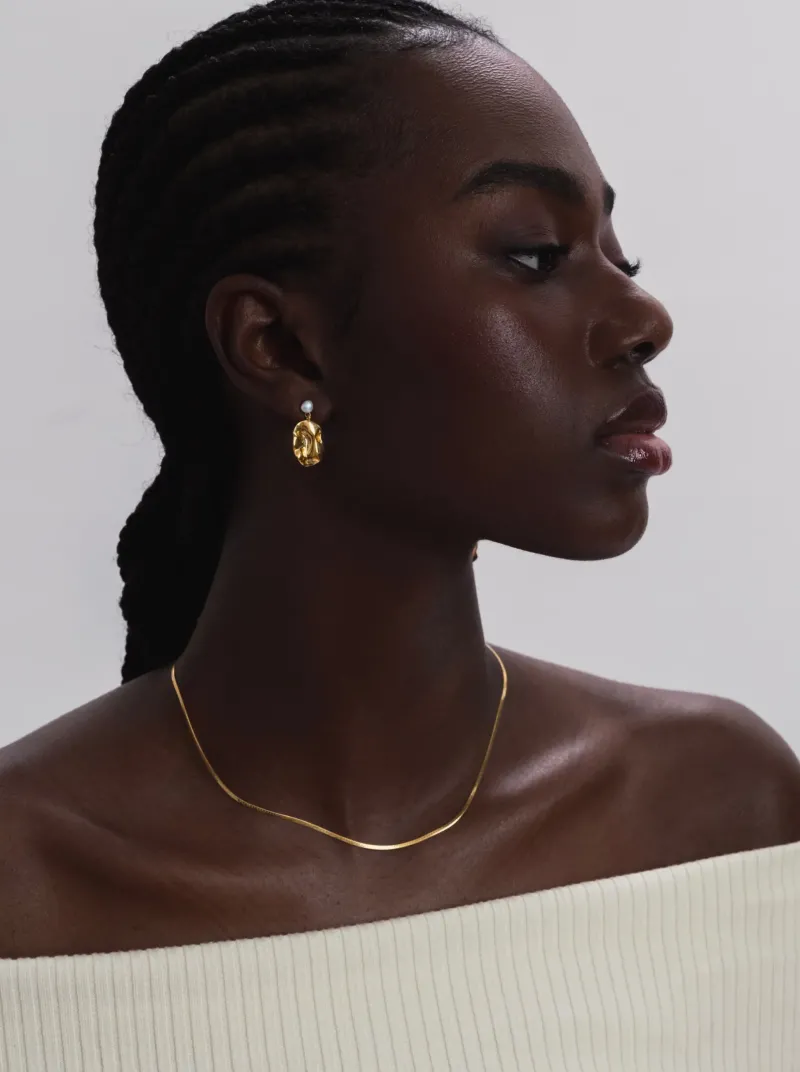 Örhängen Syster P Moulded Short Single Earring Gold