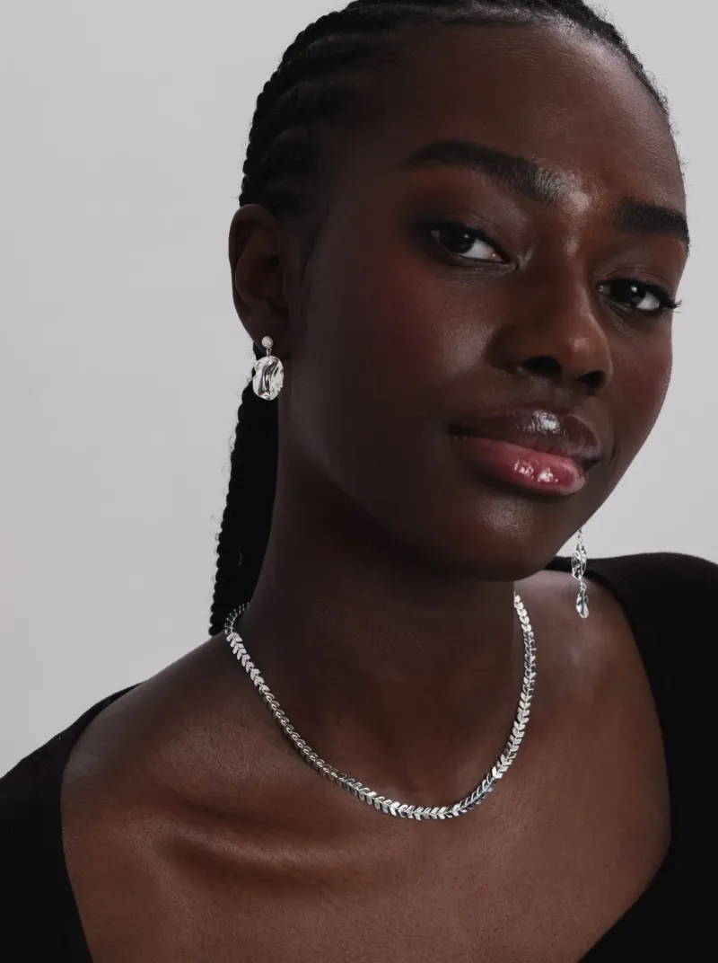 Örhängen Syster P Moulded Short Single Earring Silver