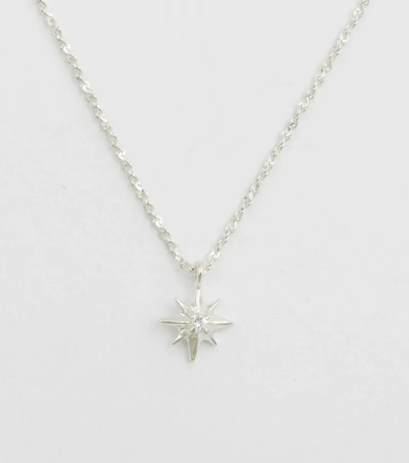 Halsband Syster P North Star Kort Silver