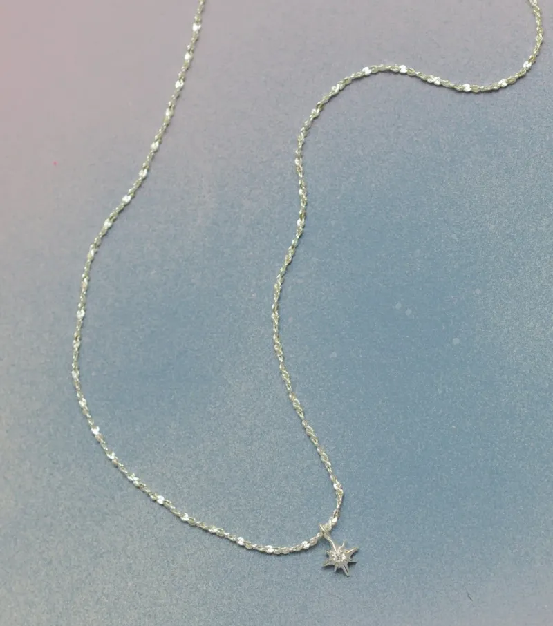 Halsband Syster P North Star Kort Silver