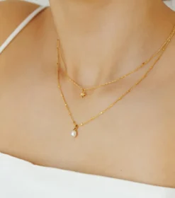Halsband Syster P North Star Kort Guld