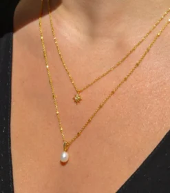Halsband Syster P North Star Kort Guld