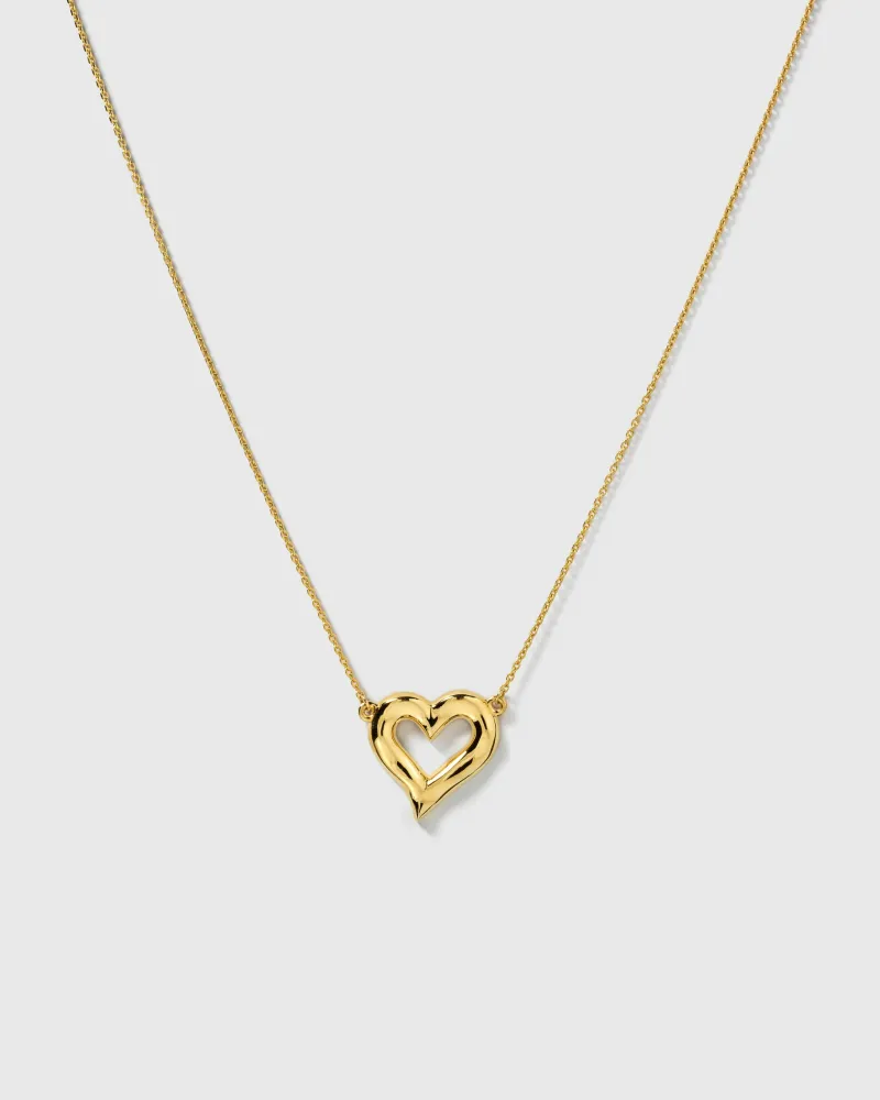 Halsband Syster P Puff Heart Guld
