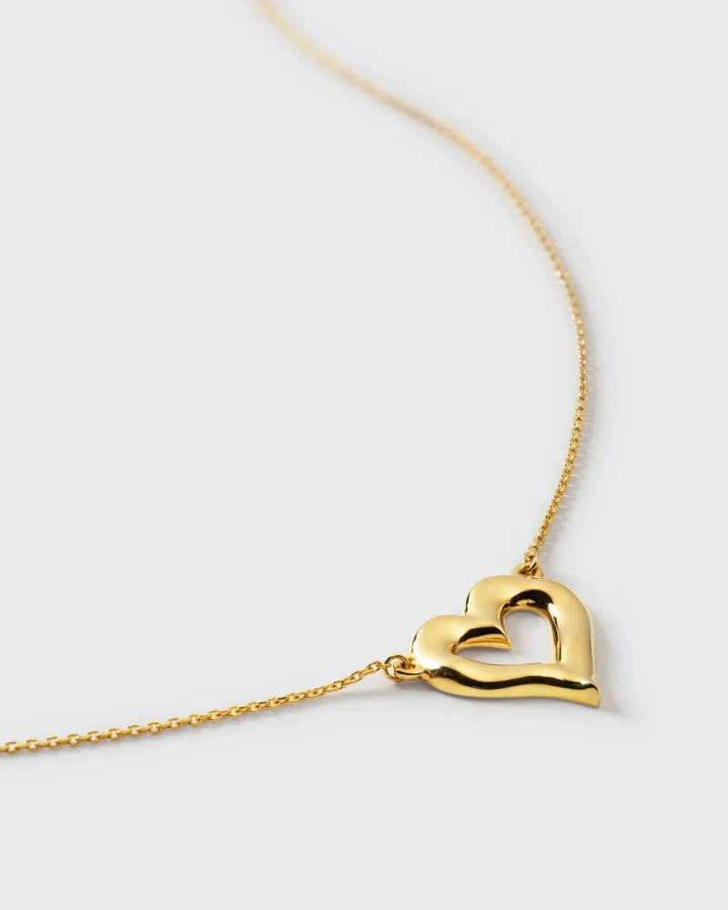 Halsband Syster P Puff Heart Guld