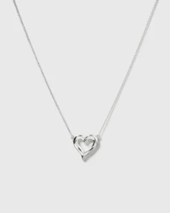 Halsband Syster P Puff Heart Silver