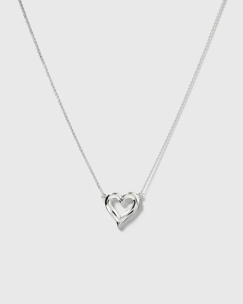 Halsband Syster P Puff Heart Silver