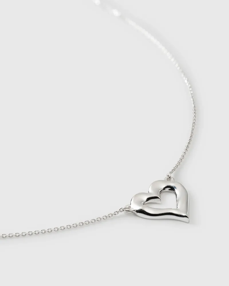 Halsband Syster P Puff Heart Silver