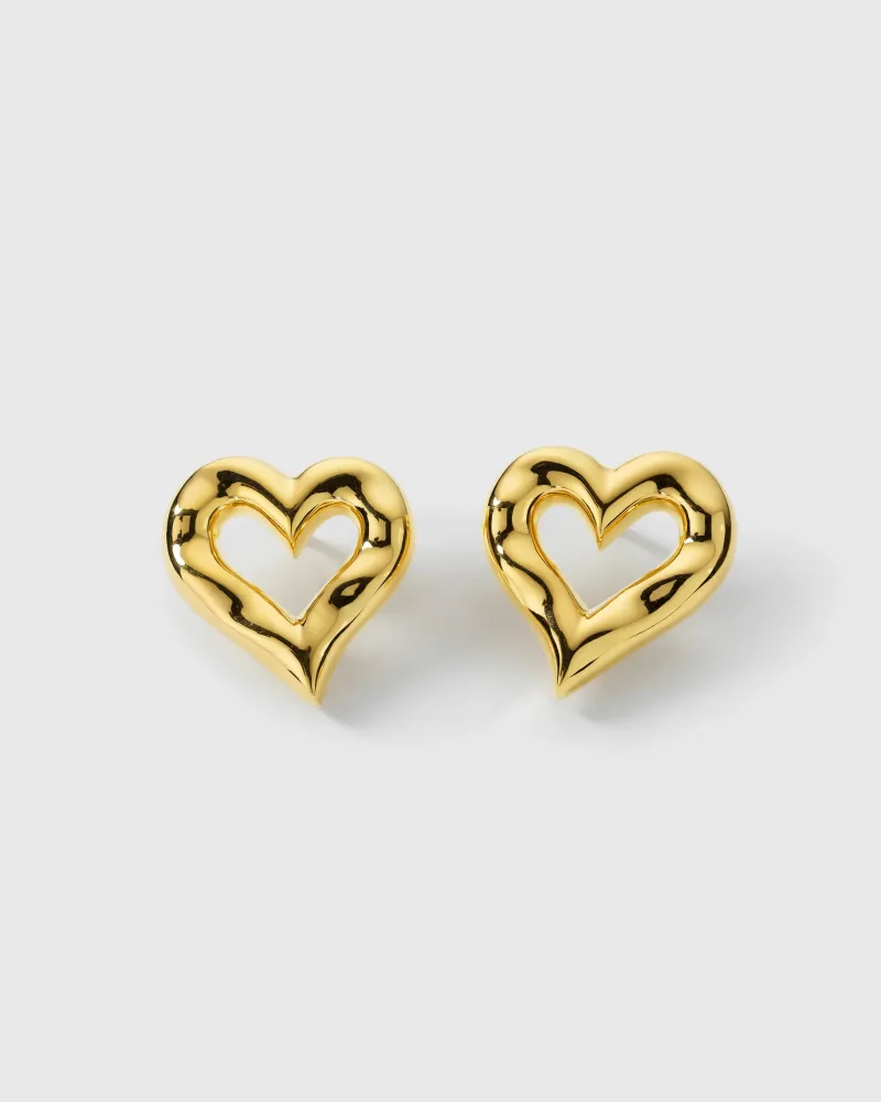 Örhängen Syster P Puff Heart Guld
