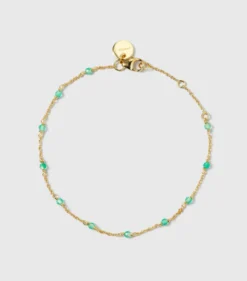 Armband Syster P Santa Monica Guld Green Onyx