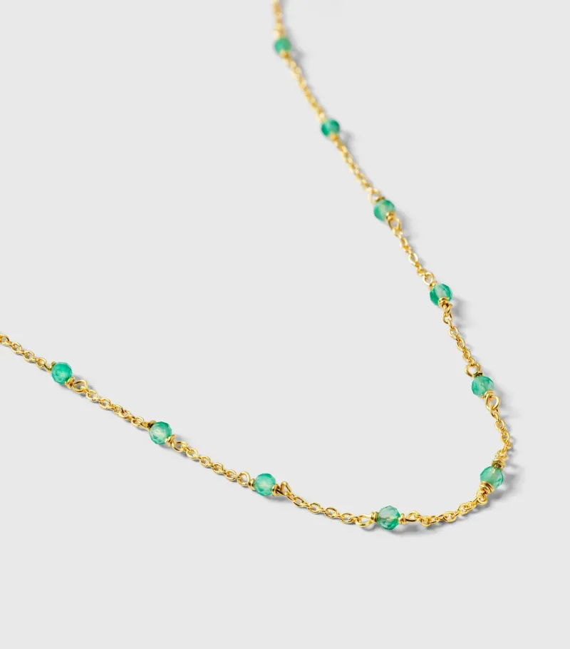 Armband Syster P Santa Monica Guld Green Onyx