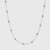 Halsband Syster P Santa Monica Silver Green Onyx