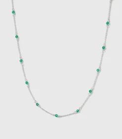 Halsband Syster P Santa Monica Silver Green Onyx