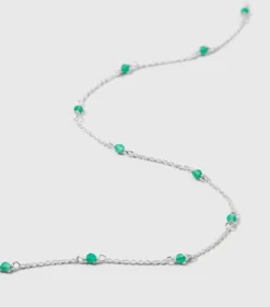 Halsband Syster P Santa Monica Silver Green Onyx