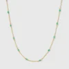 Halsband Syster P Santa Monica Guld Green Onyx