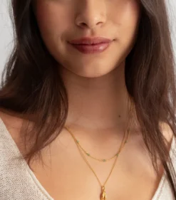 Halsband Syster P Santa Monica Guld Green Onyx