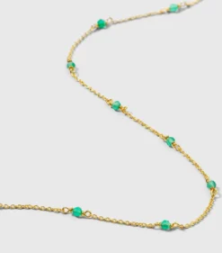 Halsband Syster P Santa Monica Guld Green Onyx