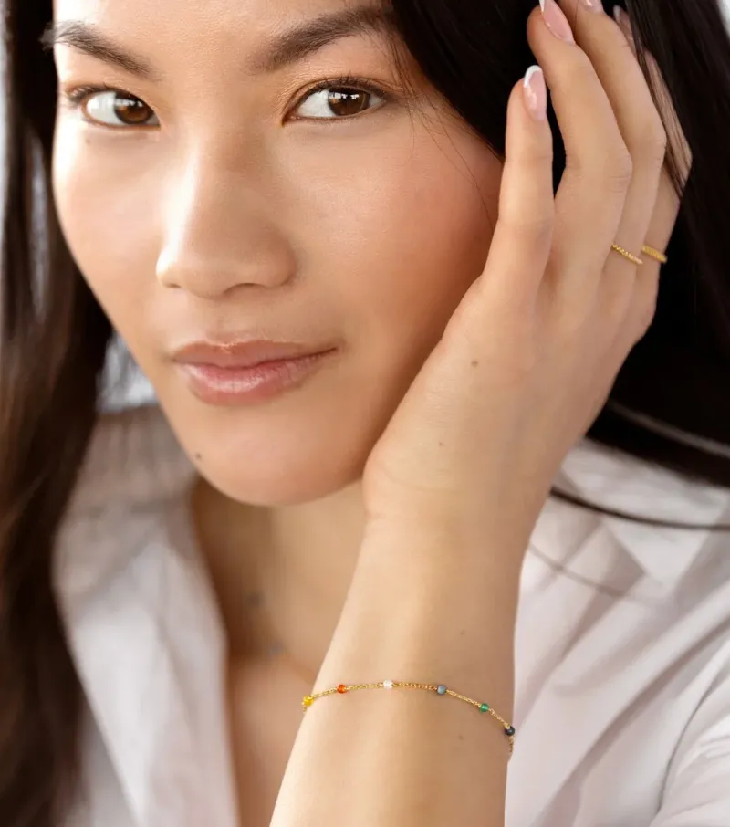 Armband Syster P Santa Monica Multicolor Guld