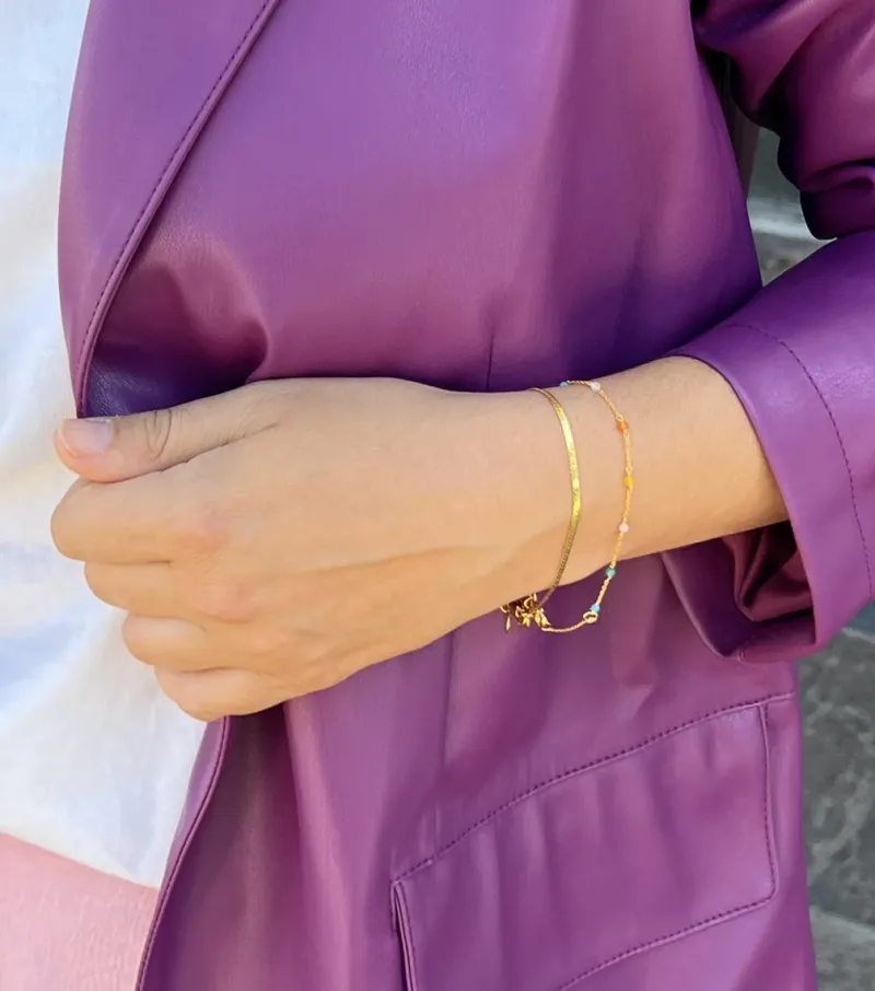 Armband Syster P Santa Monica Multicolor Guld