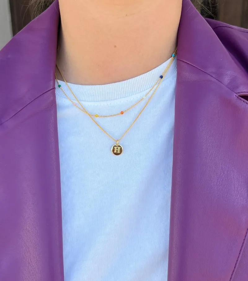 Halsband Syster P Santa Monica Multicolor Guld