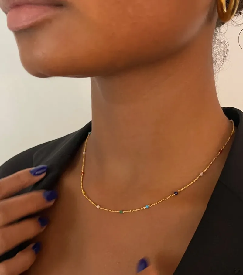 Halsband Syster P Santa Monica Multicolor Guld