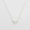 Halsband Syster P Snap Crystal Hjärta Silver