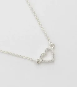 Halsband Syster P Snap Crystal Hjärta Silver