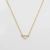 Halsband Syster P Snap Crystal Hjärta Guld