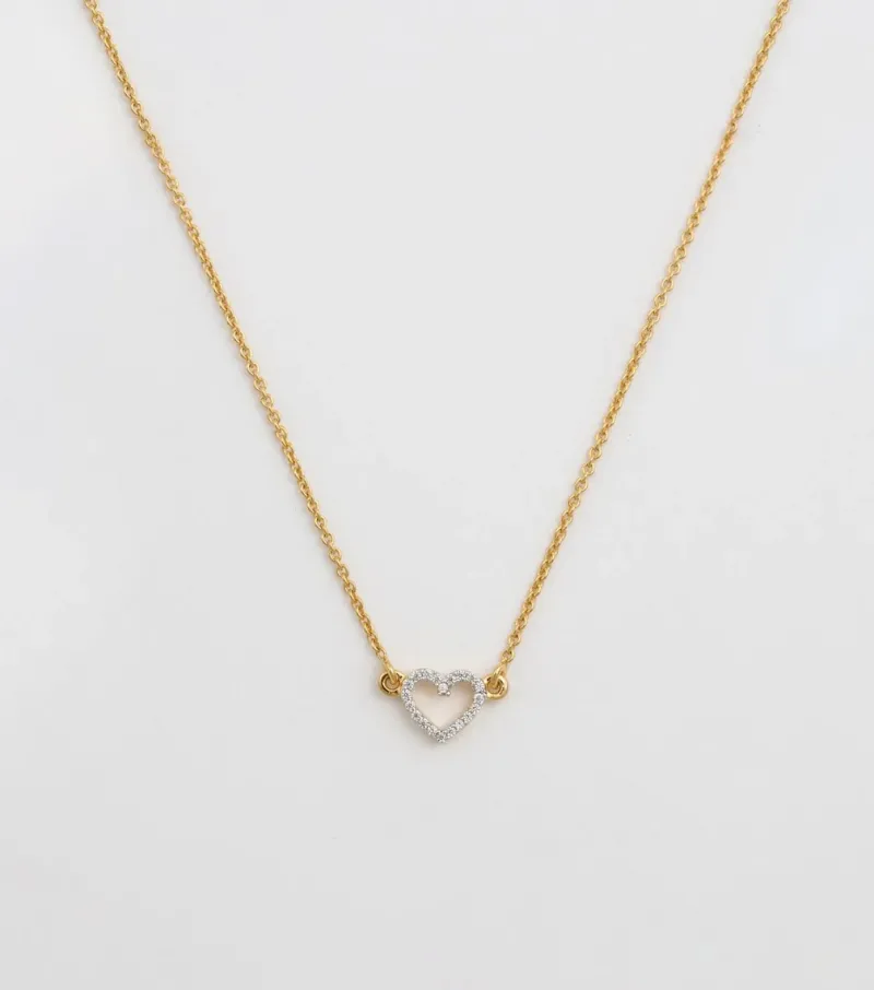 Halsband Syster P Snap Crystal Hjärta Guld