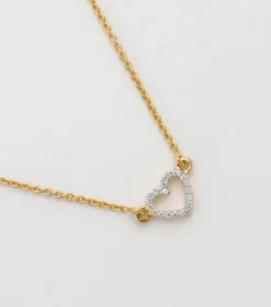 Halsband Syster P Snap Crystal Hjärta Guld