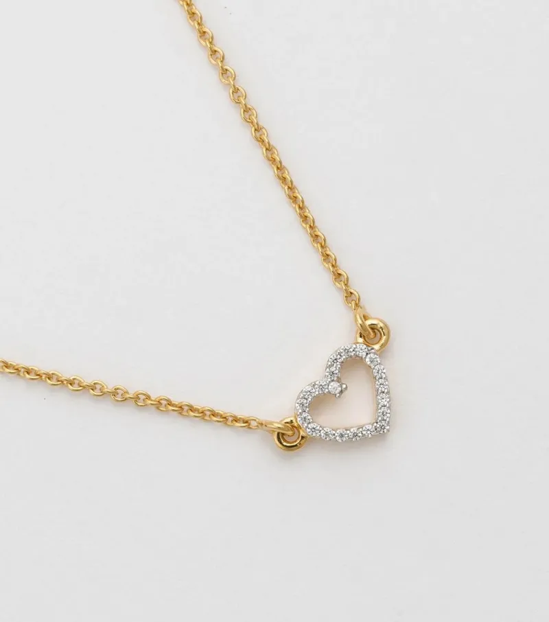 Halsband Syster P Snap Crystal Hjärta Guld