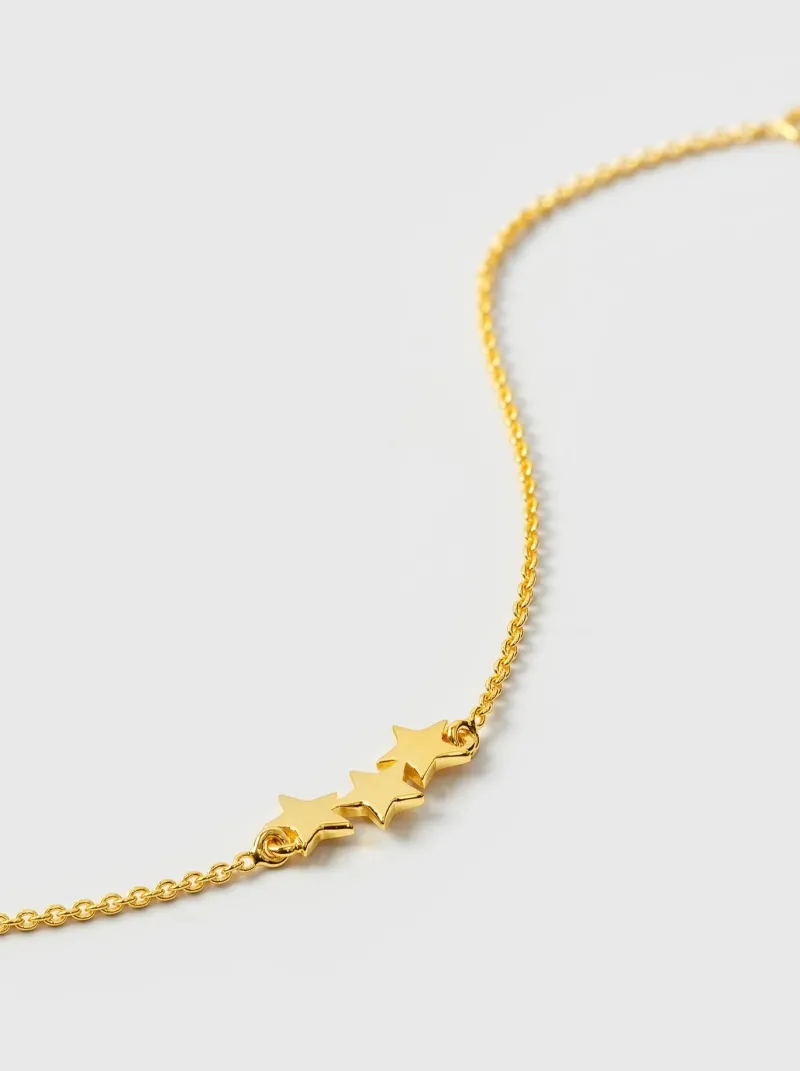 Armband Syster P Snap Triple Star Guld