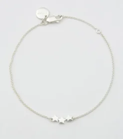 Armband Syster P Snap Triple Star Silver