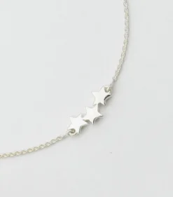 Armband Syster P Snap Triple Star Silver