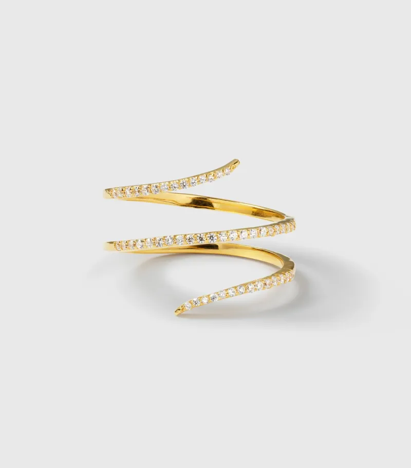 Ringar Syster P Sparkle Wrap Ring Guld