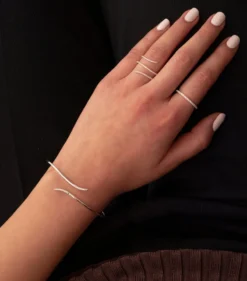 Ringar Syster P Sparkle Wrap Ring Silver