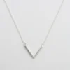 Halsband Syster P Strict Plain V Silver