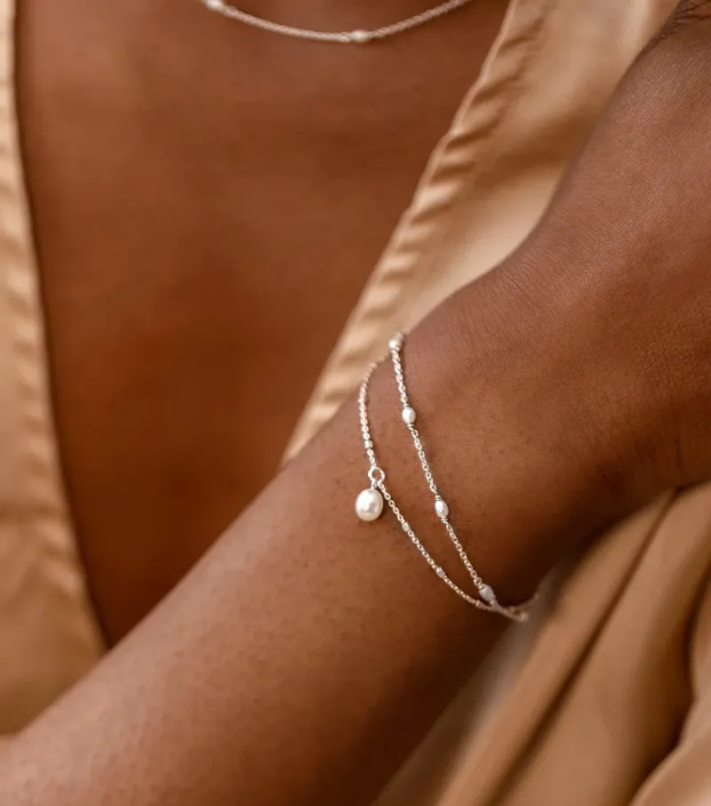 Armband Syster P Treasure Multi Pearl Silver