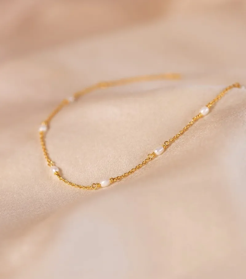 Armband Syster P Treasure Multi Pearl Guld